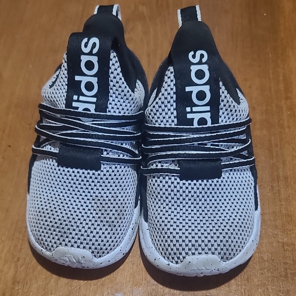 Adidas Kids Black and Gray Sneakers
